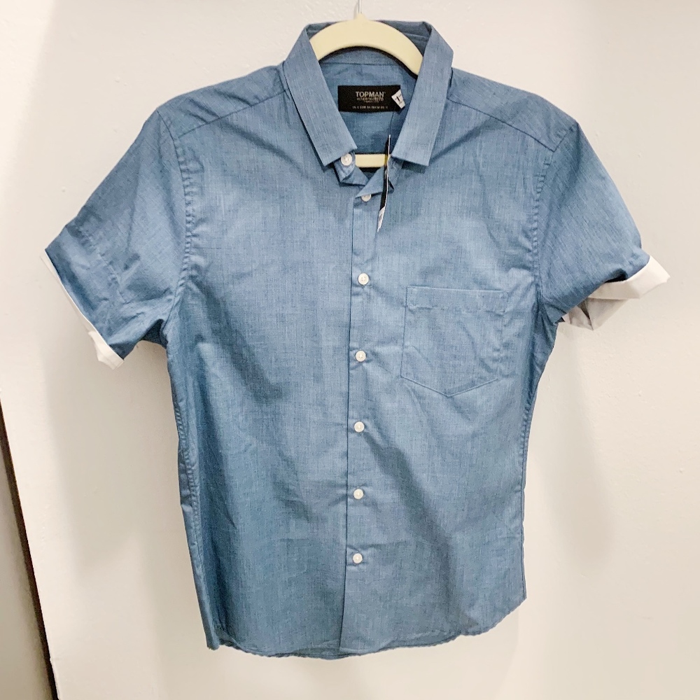 Mens Topman Short Sleeve Shirt - Size S (NWT)